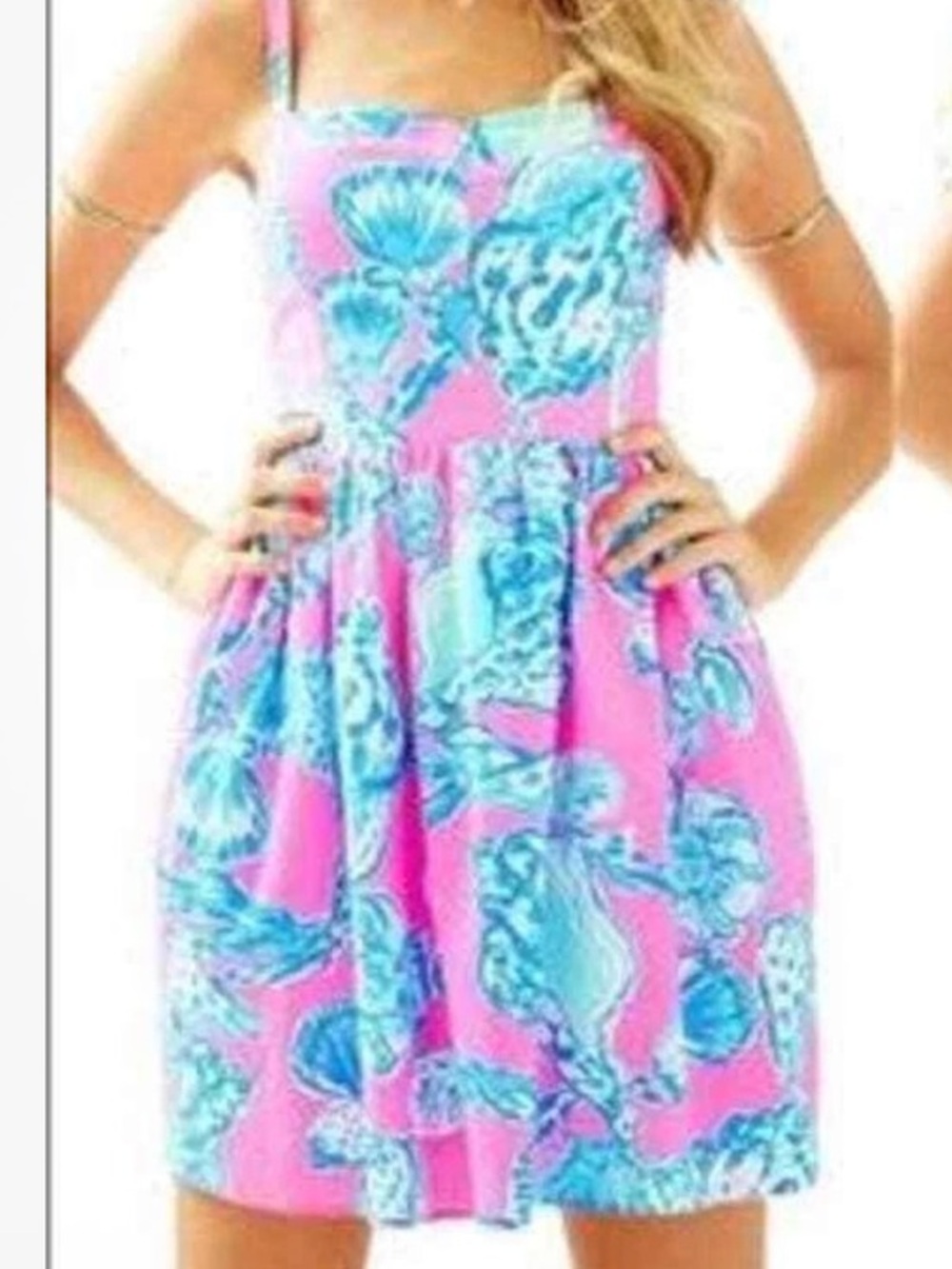 Lilly Pulitzer Ardleigh Pink pour barefoot princess Shell-Print Sundress 00